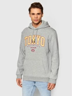 Τοπ 10 🎁 Only & Sons Άνδρες Μπλούζες Χωρίς Φερμουάρ Μπλούζα Tokyo 22022762 Γκρι Standard Fit ❤️