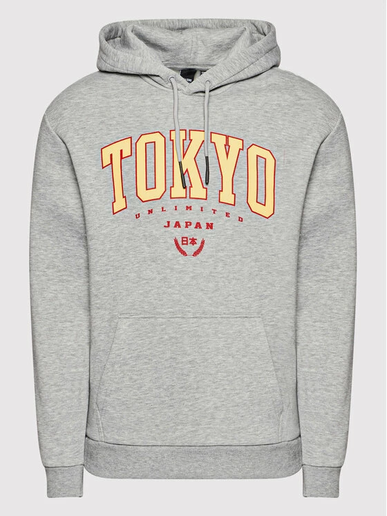 Τοπ 10 🎁 Only & Sons Άνδρες Μπλούζες Χωρίς Φερμουάρ Μπλούζα Tokyo 22022762 Γκρι Standard Fit ❤️ - Image 5