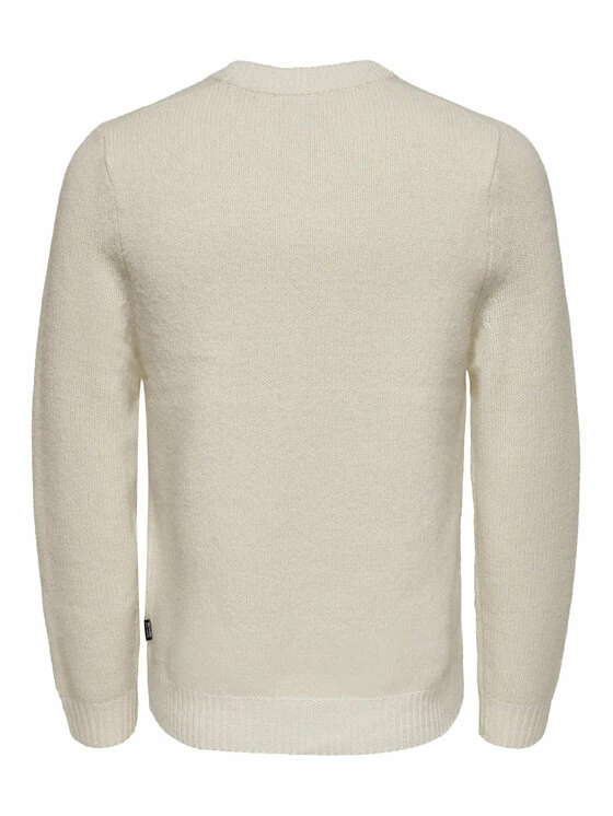 Εξοδος 😀 Only & Sons Άνδρες Πουλόβερ Rio 22023198 Εκρού Regular Fit 💯 - Image 2