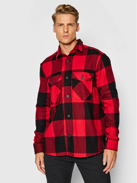 Η καλύτερη συμφωνία 👍 Only & Sons Άνδρες Casual Πουκάμισα Πουκάμισο Milo 22019854 Κόκκινο Relaxed Fit 🎉