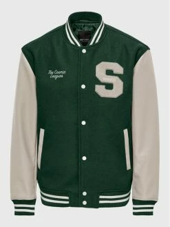 Πολύ καλή προσφορά 👏 Only & Sons Άνδρες Μπουφάν Bomber Μπόμπερ μπουφάν Jay 22022572 Πράσινο Regular Fit 😍