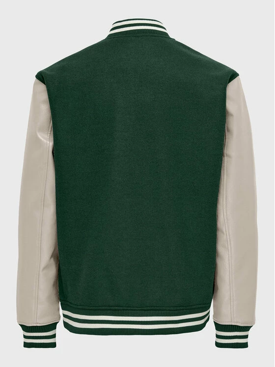 Πολύ καλή προσφορά 👏 Only & Sons Άνδρες Μπουφάν Bomber Μπόμπερ μπουφάν Jay 22022572 Πράσινο Regular Fit 😍 - Image 2