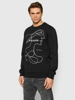 Φτηνός 🧨 Only & Sons Άνδρες Μπλούζες Χωρίς Φερμουάρ Μπλούζα Picasso 22020774 Μαύρο Regular Fit ✨