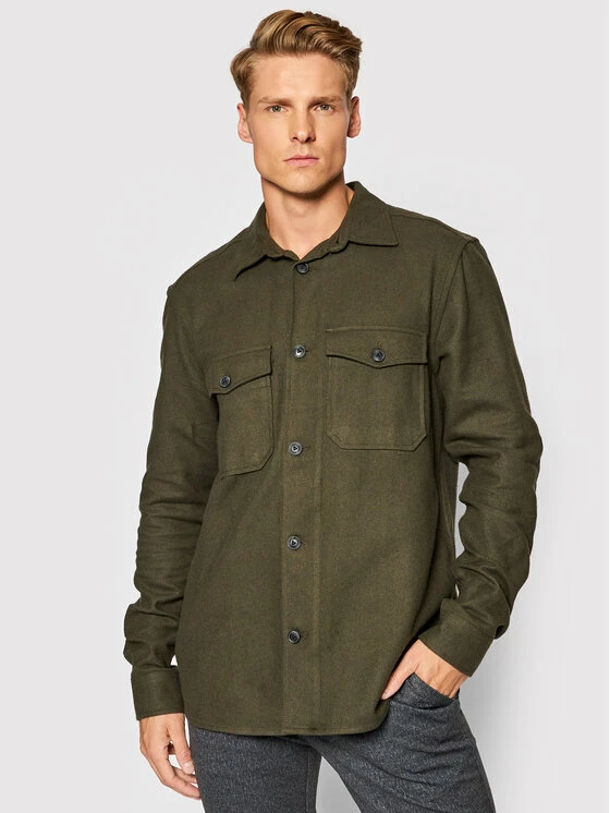 Ολοκαίνουργιο 😉 Only & Sons Άνδρες Casual Πουκάμισα Πουκάμισο Milo 22020603 Πράσινο Regular Fit 🔔