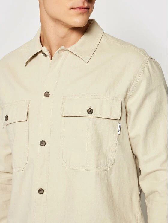 Νέος 😍 Only & Sons Άνδρες Casual Πουκάμισα Πουκάμισο Kennet 22019758 Μπεζ Regular Fit ❤️ - Image 4