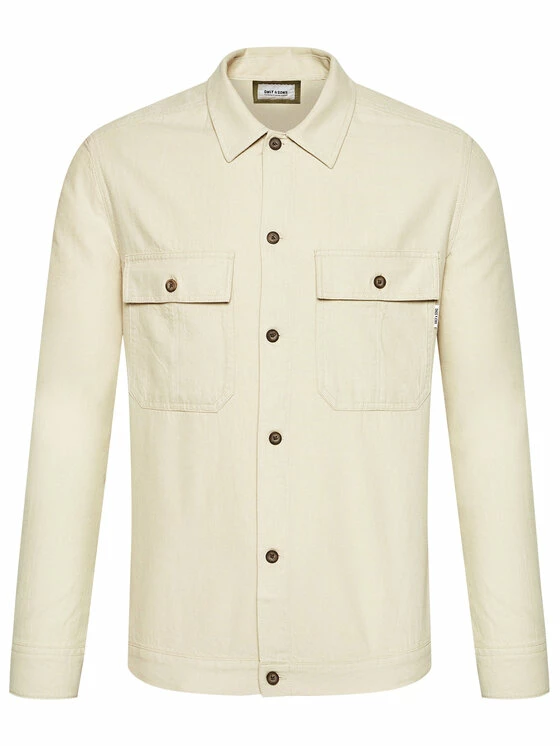 Νέος 😍 Only & Sons Άνδρες Casual Πουκάμισα Πουκάμισο Kennet 22019758 Μπεζ Regular Fit ❤️ - Image 5