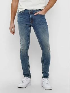 Αγορά 🤩 Only & Sons Άνδρες Τζιν Loom 22018609 Μπλε Slim Fit 🌟