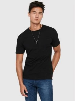 Best Pirce ⭐ Only & Sons Άνδρες T-shirts T-Shirt Albert 22005108 Μαύρο Regular Fit 🛒