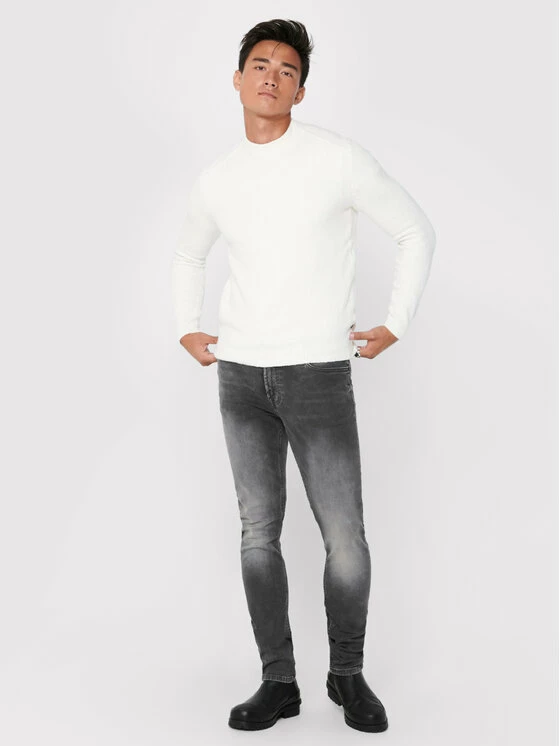 Η καλύτερη συμφωνία 🔔 Only & Sons Άνδρες Τζιν Loom 22017103 Γκρι Slim Fit 🌟 - Image 2