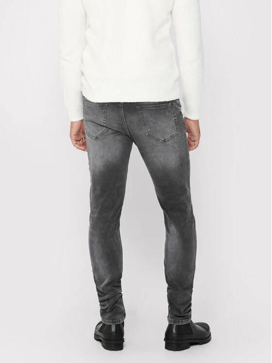 Η καλύτερη συμφωνία 🔔 Only & Sons Άνδρες Τζιν Loom 22017103 Γκρι Slim Fit 🌟 - Image 3