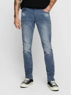Τοπ 10 🛒 Only & Sons Άνδρες Τζιν Loom 22013627 Μπλε Slim Fit 🤩