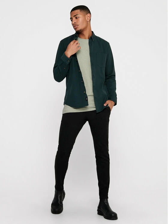 Προϋπολογισμός ⭐ Only & Sons Άνδρες Casual Πουκάμισα Πουκάμισο Bryce Life 22017285 Σκούρο μπλε Regular Fit 🌟 - Image 2