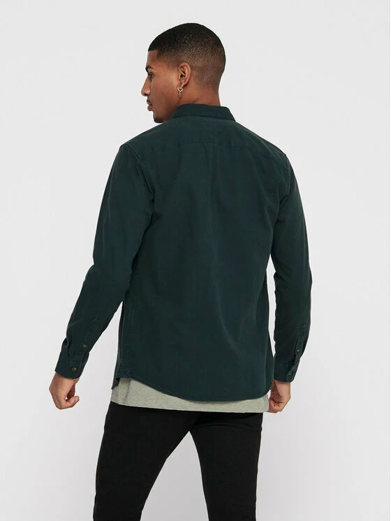 Προϋπολογισμός ⭐ Only & Sons Άνδρες Casual Πουκάμισα Πουκάμισο Bryce Life 22017285 Σκούρο μπλε Regular Fit 🌟 - Image 3