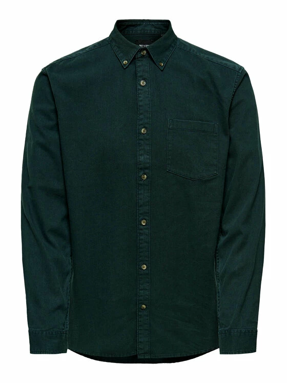 Προϋπολογισμός ⭐ Only & Sons Άνδρες Casual Πουκάμισα Πουκάμισο Bryce Life 22017285 Σκούρο μπλε Regular Fit 🌟 - Image 6