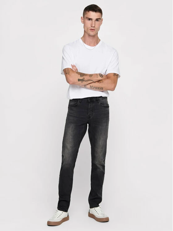 Εκπτωση 💯 Only & Sons Άνδρες Τζιν Loom 22010447 Μαύρο Slim Fit 😀 - Image 2
