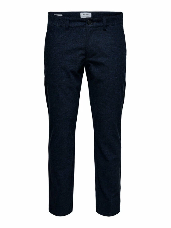 Flash Sale ⭐ Only & Sons Άνδρες Παντελόνια Chinos Παντελόνι Chino Mark 22017711 Σκούρο μπλε Tapered Fit 💯 - Image 5