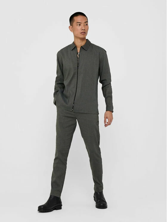 Flash Sale 🔔 Only & Sons Άνδρες Casual Πουκάμισα Πουκάμισο Elyas 22017551 Γκρι Regular Fit 👏 - Image 2