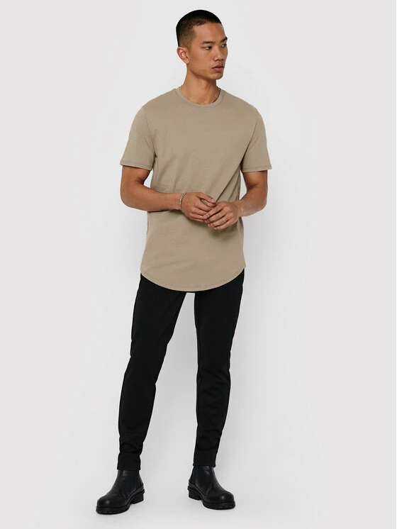 Ολοκαίνουργιο 🧨 Only & Sons Άνδρες T-shirts T-Shirt Matt 22002973 Μπεζ Regular Fit ✨ - Image 2