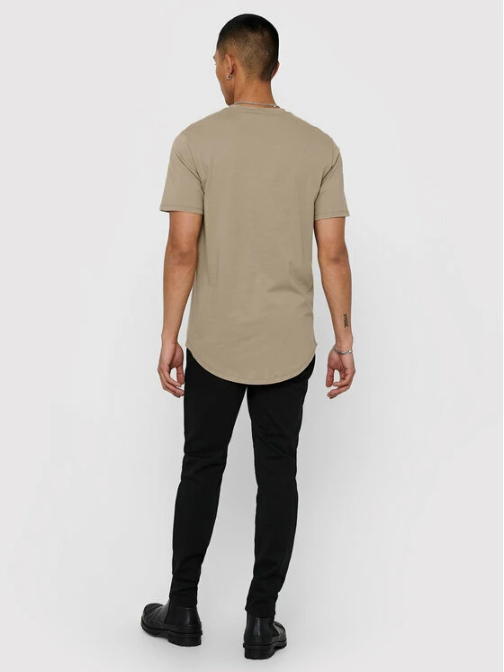 Ολοκαίνουργιο 🧨 Only & Sons Άνδρες T-shirts T-Shirt Matt 22002973 Μπεζ Regular Fit ✨ - Image 3