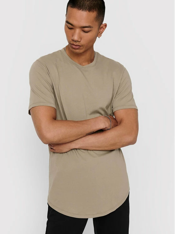 Ολοκαίνουργιο 🧨 Only & Sons Άνδρες T-shirts T-Shirt Matt 22002973 Μπεζ Regular Fit ✨ - Image 4