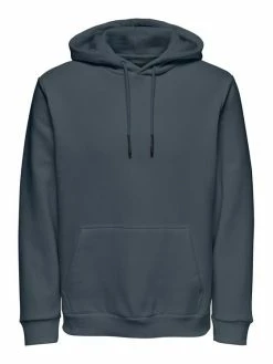 Φτηνός 😍 Only & Sons Άνδρες Μπλούζες Χωρίς Φερμουάρ Μπλούζα Ceres 22018685 Μπλε Regular Fit ⌛