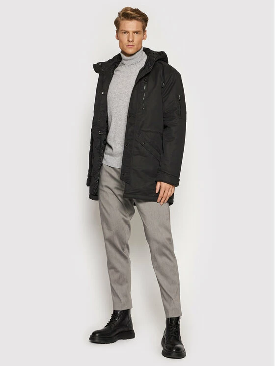 Νέος 😉 Only & Sons Άνδρες Μπουφάν Παρκά Parka Klaus 22019700 Μαύρο Regular Fit 😀 - Image 2