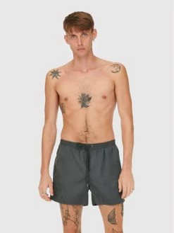 Καλύτερη πώληση ⭐ Only & Sons Άνδρες Σορτς κολύμβησης Ted 22021832 Γκρι Regular Fit ✔️