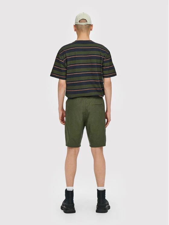 Φτηνός 👍 Only & Sons Άνδρες Υφασμάτινα Σορτς Σορτς υφασμάτινο Linus 22021824 Πράσινο Regular Fit ⌛ - Image 3