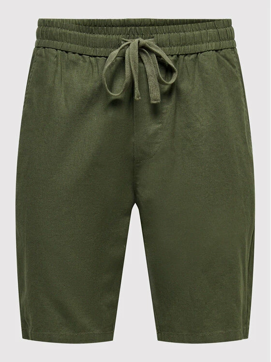 Φτηνός 👍 Only & Sons Άνδρες Υφασμάτινα Σορτς Σορτς υφασμάτινο Linus 22021824 Πράσινο Regular Fit ⌛ - Image 5