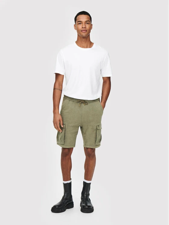 Καλύτερη πώληση ❤️ Only & Sons Άνδρες Αθλητικά Σορτς Αθλητικό σορτς Nicky 22019126 Καφέ Regular Fit ❤️ - Image 2