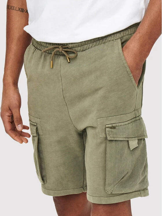 Καλύτερη πώληση ❤️ Only & Sons Άνδρες Αθλητικά Σορτς Αθλητικό σορτς Nicky 22019126 Καφέ Regular Fit ❤️ - Image 4