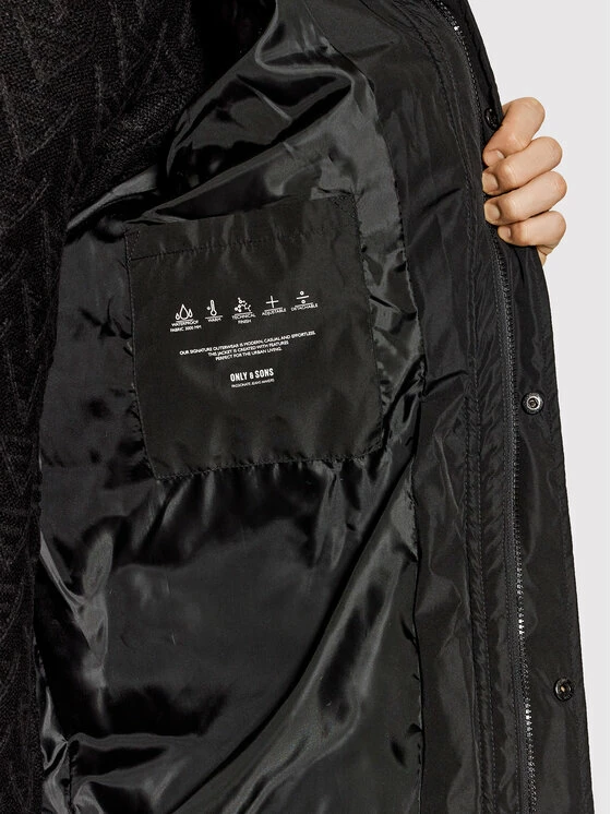Κουπόνι 💯 Only & Sons Άνδρες Πουπουλένια Μπουφάν Μπουφάν πουπουλένιο Miroslav 22019967 Μαύρο Regular Fit ✨ - Image 6
