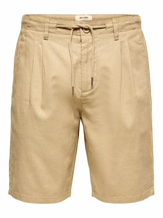 Εξοδος 👍 Only & Sons Άνδρες Υφασμάτινα Σορτς Σορτς υφασμάτινο Leo 22019201 Μπεζ Regular Fit ⭐ - Image 5