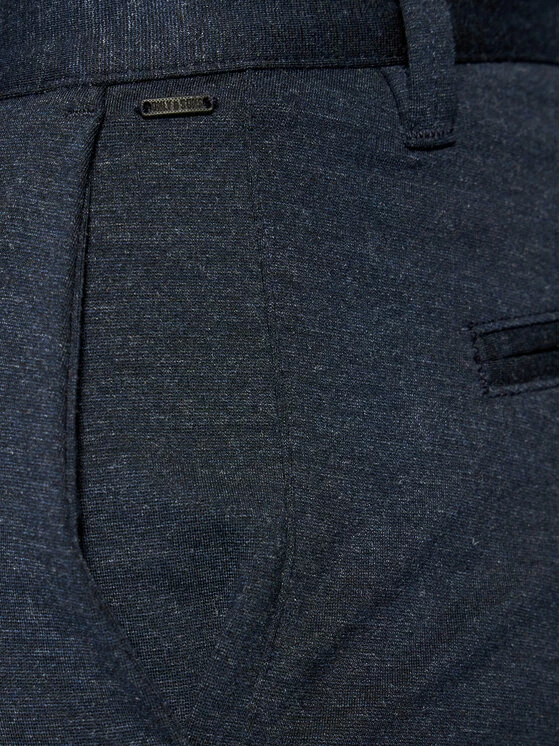 Τοπ 10 🔥 Only & Sons Άνδρες Υφασμάτινα Σορτς Σορτς υφασμάτινο Mark 22018669 Σκούρο μπλε Regular Fit 🥰 - Image 4