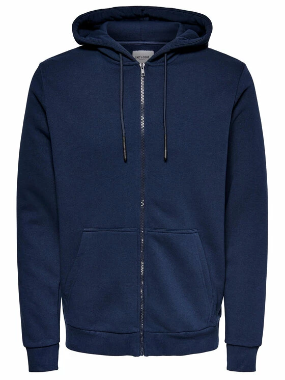 Ολοκαίνουργιο 🌟 Only & Sons Άνδρες Μπλούζες Με Κουκούλα Μπλούζα Ceres 22018684 Σκούρο μπλε Regular Fit 👏 - Image 4