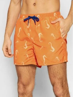 Best Pirce 🧨 Only & Sons Άνδρες Σορτς κολύμβησης Ted 22019093 Πορτοκαλί Regular Fit 🎁