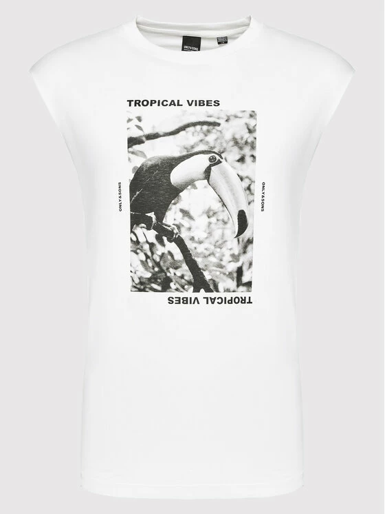 Προϋπολογισμός 👍 Only & Sons Άνδρες Tank Tops Tank Top Grayson 22022668 Λευκό Relaxed Fit 🧨