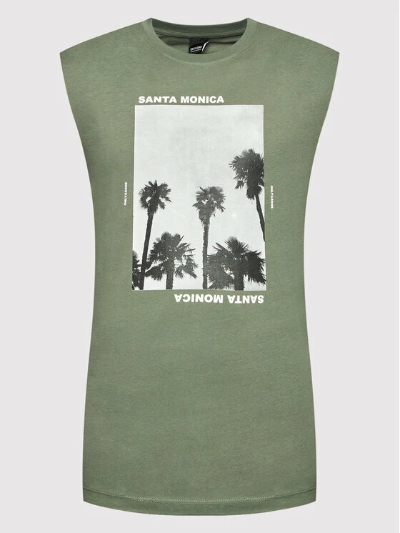 Η καλύτερη συμφωνία 😍 Only & Sons Άνδρες Tank Tops Tank Top Grayson 22022668 Πράσινο Relaxed Fit 🥰