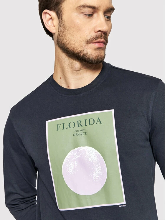 Εκπτωση 👏 Only & Sons Άνδρες Μπλούζες Χωρίς Φερμουάρ Μπλούζα Ike 22022144 Σκούρο μπλε Regular Fit ✨ - Image 4