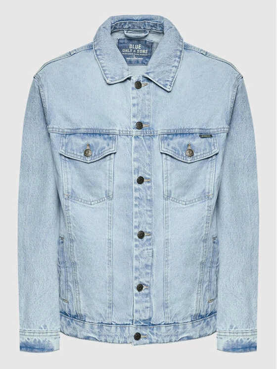 Αγορά 😉 Only & Sons Άνδρες Τζιν Μπουφάν Τζιν μπουφάν Rick 22021985 Μπλε Regular Fit 🎁 - Image 5