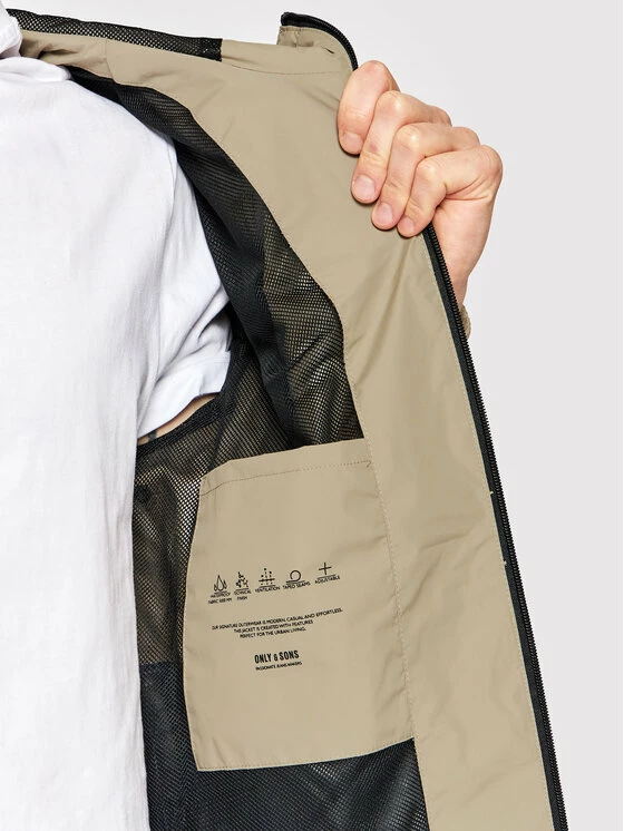Αγορά 🛒 Only & Sons Άνδρες Μεταβατικά Μπουφάν Μπουφάν μεταβατικό Freddy 22021518 Μπεζ Regular Fit ❤️ - Image 5