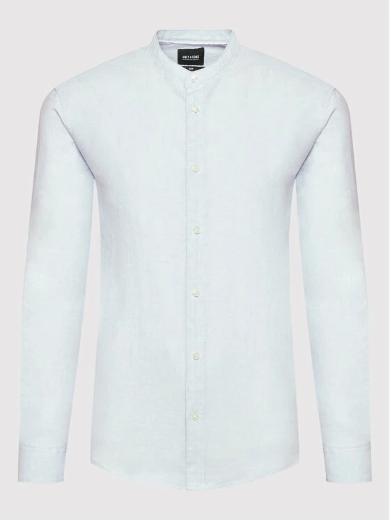 Αγορά ✨ Only & Sons Άνδρες Casual Πουκάμισα Πουκάμισο Caiden 22019173 Μπλε Slim Fit 🌟 - Image 5