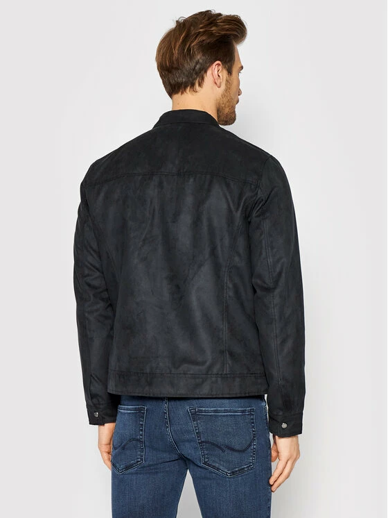 Ολοκαίνουργιο 🎁 Only & Sons Άνδρες Δερμάτινα Μπουφάν Μπουφάν από απομίμηση δέρματος Willow 22021446 Μαύρο Regular Fit 😉 - Image 3