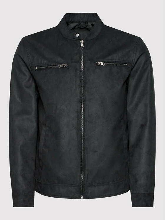 Ολοκαίνουργιο 🎁 Only & Sons Άνδρες Δερμάτινα Μπουφάν Μπουφάν από απομίμηση δέρματος Willow 22021446 Μαύρο Regular Fit 😉 - Image 6