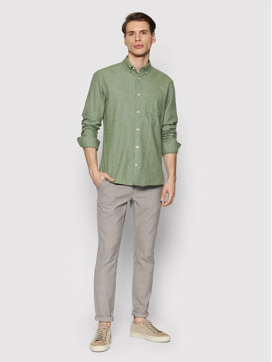 Νέος ⌛ Only & Sons Άνδρες Casual Πουκάμισα Πουκάμισο Niko 22019878 Πράσινο Slim Fit ⭐ - Image 2