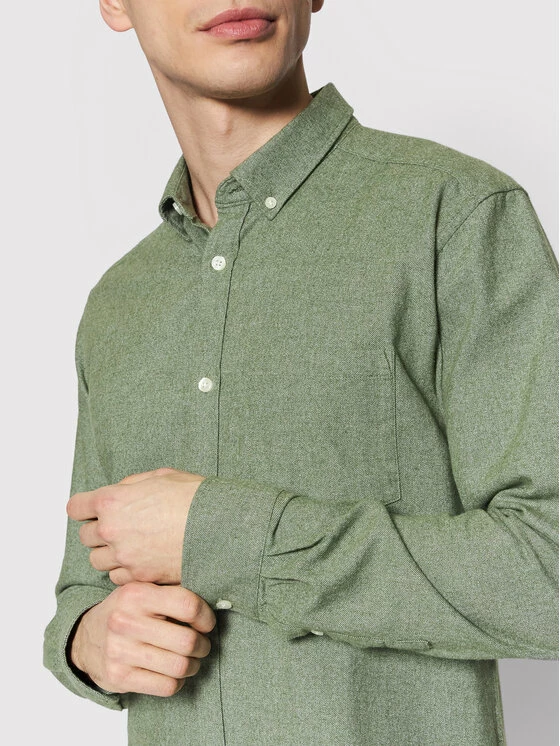 Νέος ⌛ Only & Sons Άνδρες Casual Πουκάμισα Πουκάμισο Niko 22019878 Πράσινο Slim Fit ⭐ - Image 4