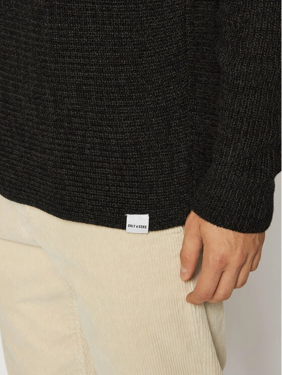 Κουπόνι 🥰 Only & Sons Άνδρες Πουλόβερ Sato 22007296 Μαύρο Regular Fit ✨ - Image 4