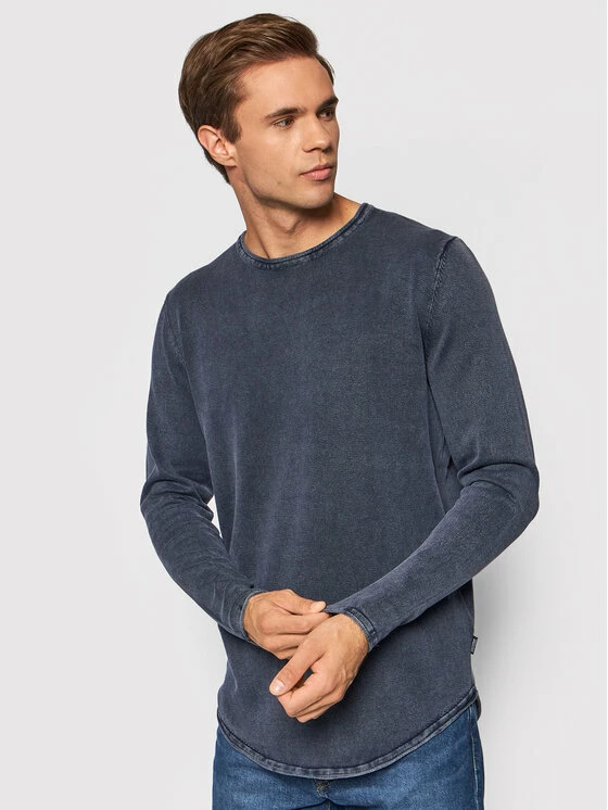 Flash Sale 🤩 Only & Sons Άνδρες Μακρυμάνικα Longsleeve Garson 22021094 Σκούρο μπλε Regular Fit 🥰