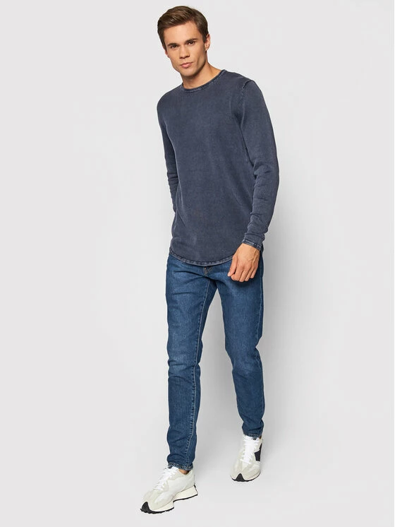 Flash Sale 🤩 Only & Sons Άνδρες Μακρυμάνικα Longsleeve Garson 22021094 Σκούρο μπλε Regular Fit 🥰 - Image 2