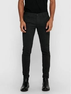 Φτηνός ❤️ Only & Sons Άνδρες Παντελόνια Chinos Παντελόνι Chino Mark 22013727 Γκρι Slim Fit 🥰